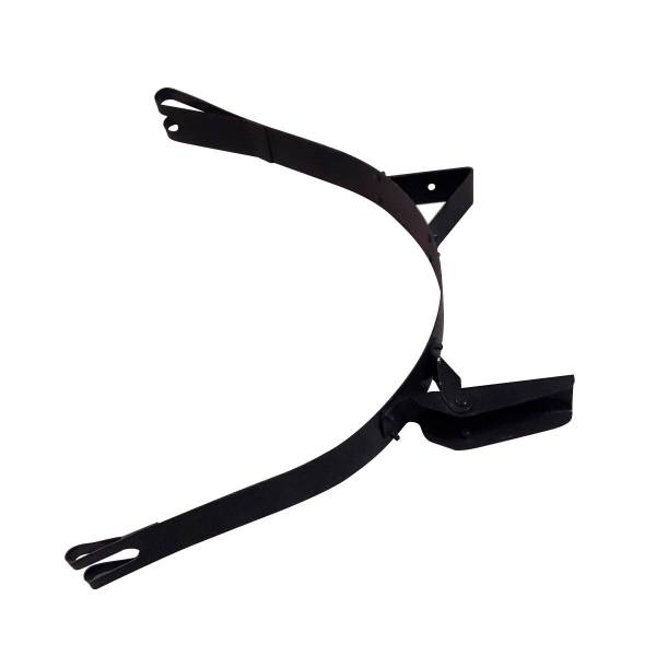 ALTTEC - FUEL TANK STRAP 25" WITH STEP BRACKET PAINTED BLACK STEEL FOR FREIGHTLINER CASCADIA