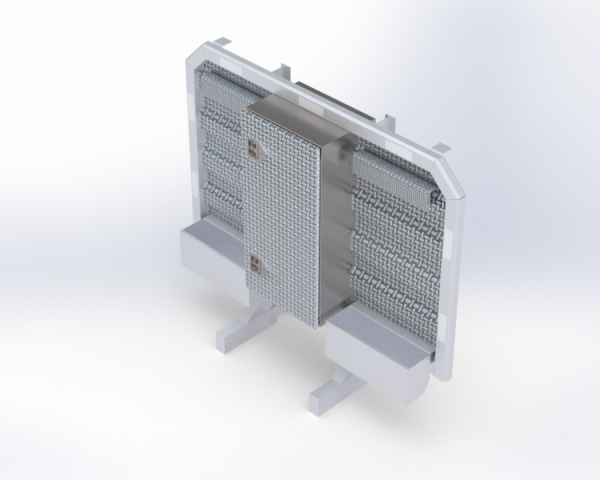 ALUMINUM CAB RACK 68" X 80", DIAMOND PLATE FRONT DOOR