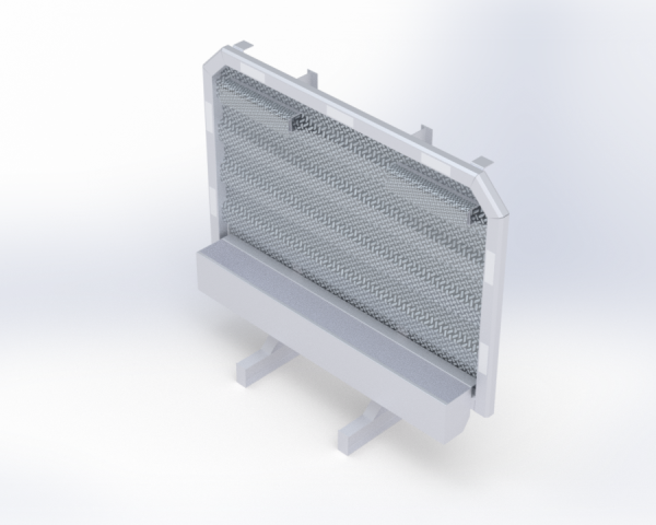 ALUMINUM CAB RACK 68" X 80", FULL DIAMOND PLATE TRAY, 2 CHAIN HANGERS