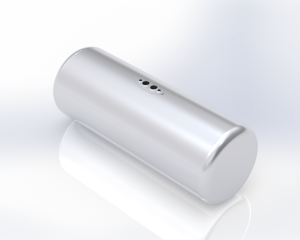 ALUMINUM FUEL TANK 110 GALLON 23" DIAMETER 57" WITHOUT FILLER NECK FOR PETERBILT