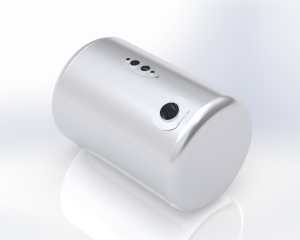 FUEL TANK 26" DIAMETER 38" LENGTH 80 GALLONS DRIVER SIDE REAR FILL FOR PETERBILT