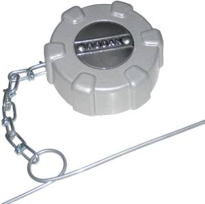 2" ALUMINUM GRAY POWDER-COATED FUEL CAP