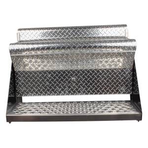 BATTERY BOX 34" WITH STEP ALUMINIUN FOR KENWORTH T800 WITH LOCK