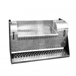 45 Inch Diamond Plate Center Step Battery Box Fits Kenworth