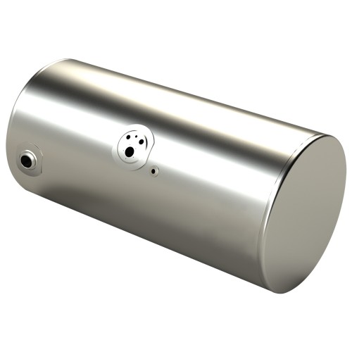 Fuel Tank, 24.5" Diameter, 67" Long, 135 Gallons, Passenger Side, Rear Fill, Reefer Front, KW Application